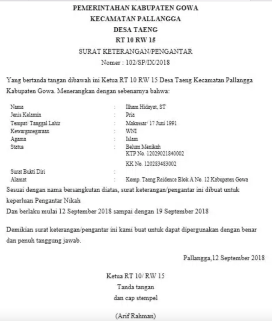 Contoh Surat Pengantar Terbaik dan Lengkap